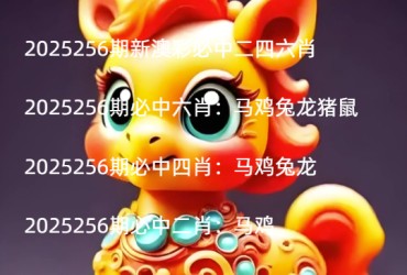 2025256期新澳彩必中二四六肖