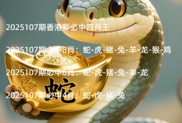 2025107期香港彩必中四肖王